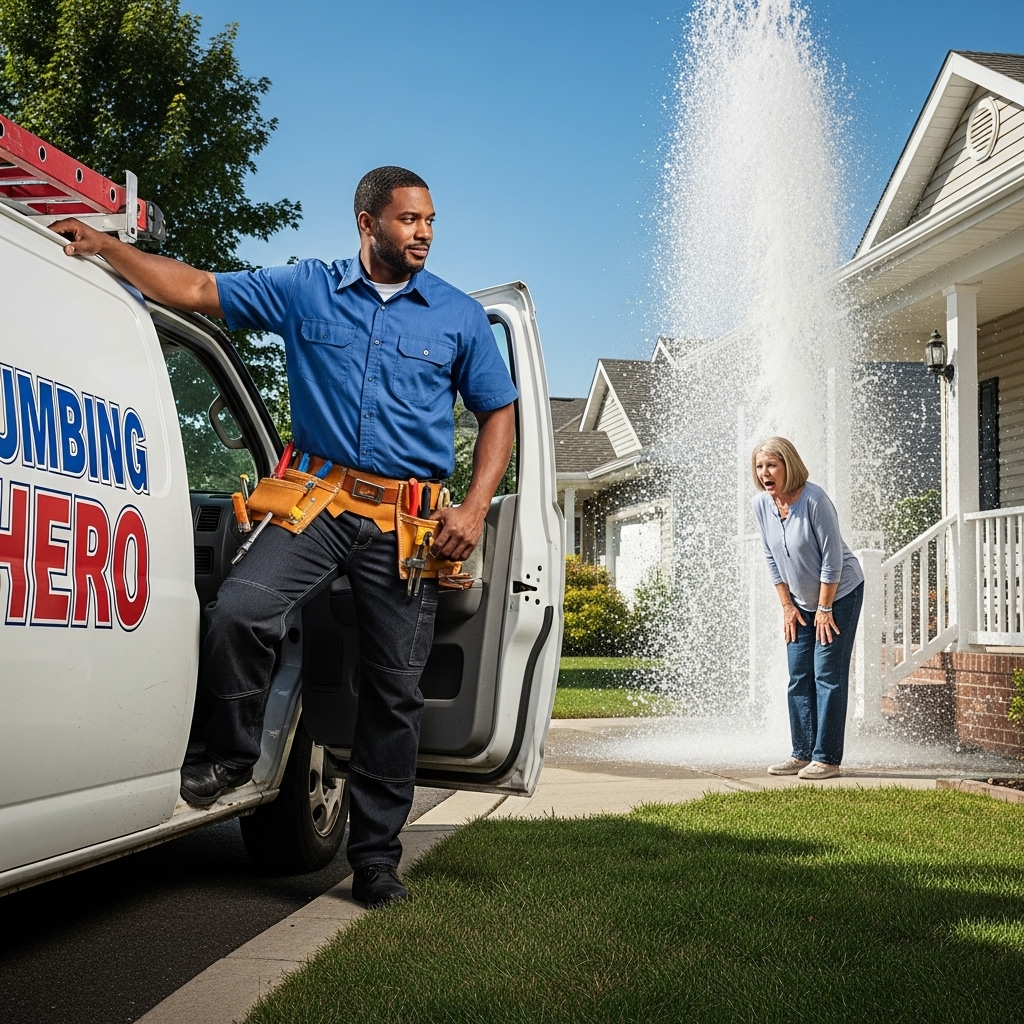 Plumber using a drain snake to clear a clogged kitchen sink.