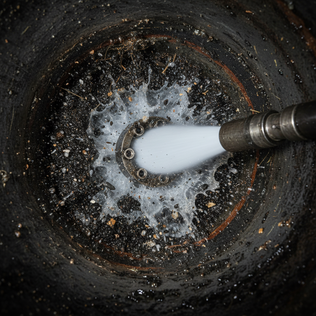 Plumber inspecting a newly installed toilet in a bathroom.